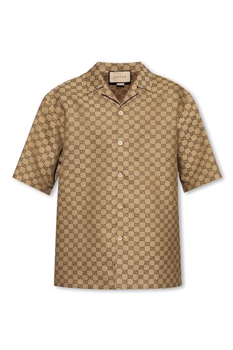 gucci monogrammed cotton shirt